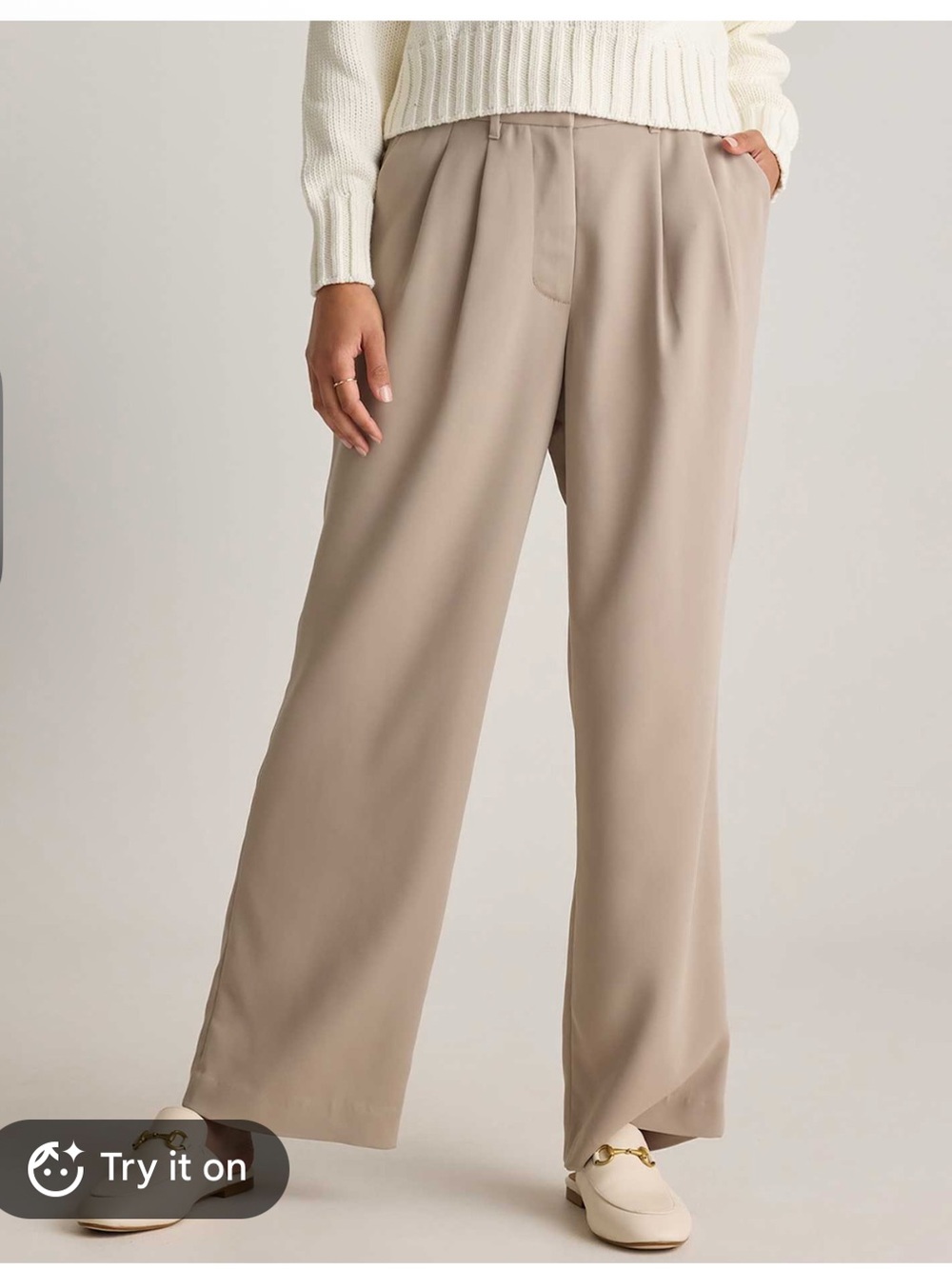Quince pleated straight leg trouser pants